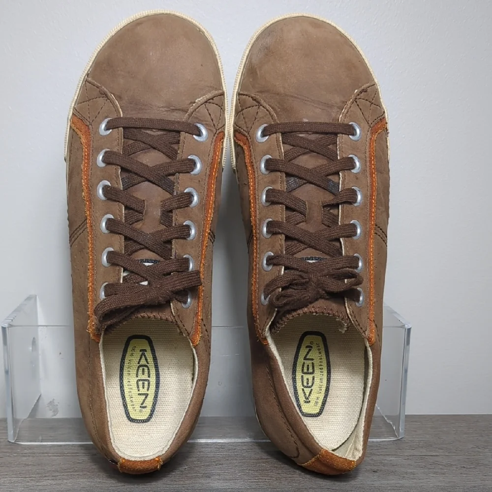 KEEN Arcata‎ Men's Suede Brown Orange Casual Sneakers 1002889 Size 10.5 Grunge